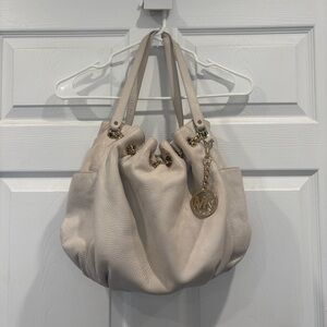 Michael Kors Cream Pebble Shoulder Bag/Purse